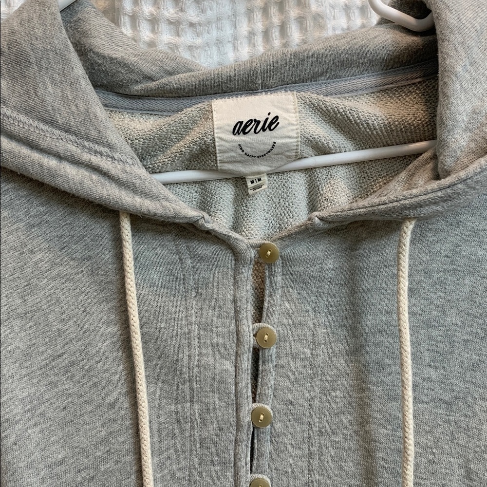 Aerie Beach Weekend Oversized Button-Up Hoodie - Picture 4 of 6